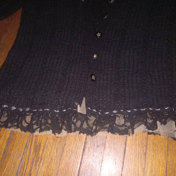 1990s WhimsiGrunge OOAK -HANDMADE ARTPOP LUXURY cardigan - Picture 14 of 16